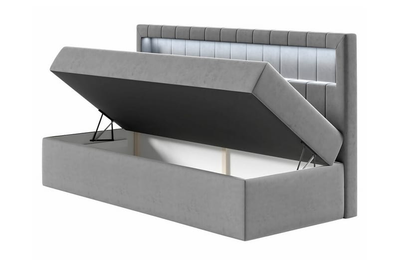 Sängram Boisdale 80x200 cm - Svart/Hvit - Møbler - Senger - Sengeramme & sengestamme