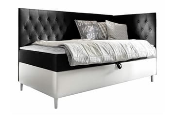 Sängram Boisdale 80x200 cm - Svart/Hvit - Møbler - Senger - Sengeramme & sengestamme