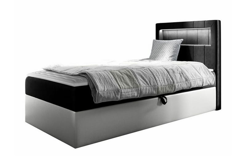 Sängram Boisdale 80x200 cm - SvartHvit - Møbler - Senger - Sengeramme & sengestamme