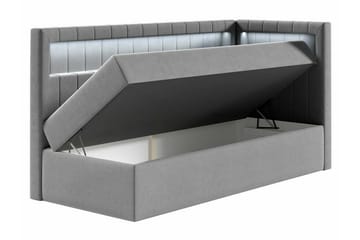 Sängram Boisdale 80x200 cm - Svart/Hvit - Møbler - Senger - Sengeramme & sengestamme