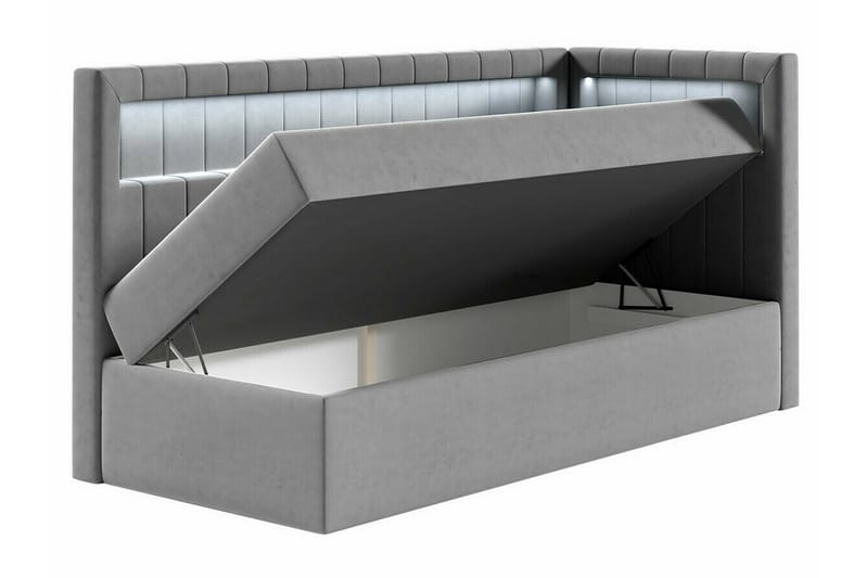 Sängram Boisdale 80x200 cm - Svart/Hvit - Møbler - Senger - Sengeramme & sengestamme