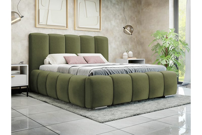 Sängram Cleaton 160x200 cm - Grøn - Sengeramme & sengestamme