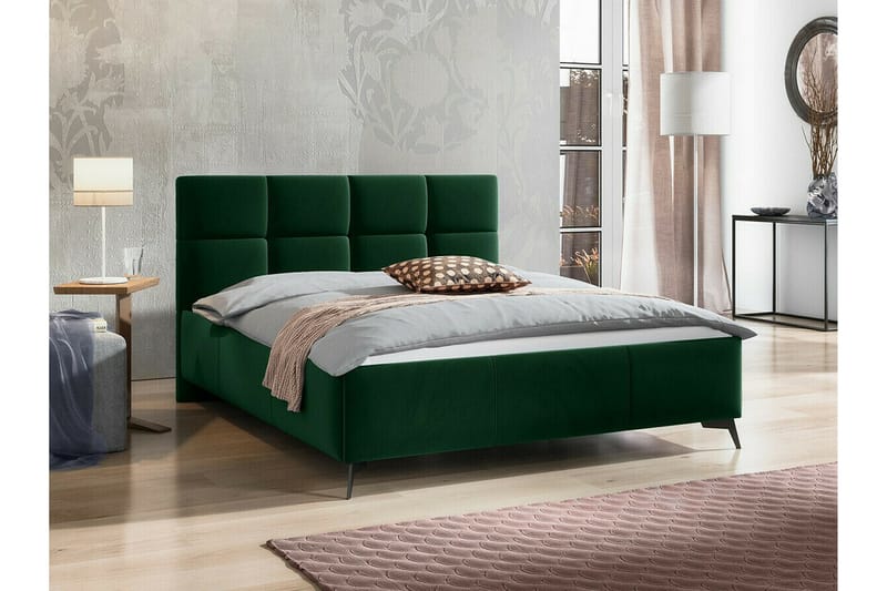 Sängram Derry 160x200 cm - Mørkegrønn - Sengeramme & sengestamme