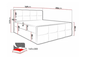 Sängram Derry 160x200 cm - Møbler - Senger - Sengeramme & sengestamme