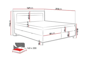 Sängram Derry 160x200 cm - Møbler - Senger - Sengeramme & sengestamme