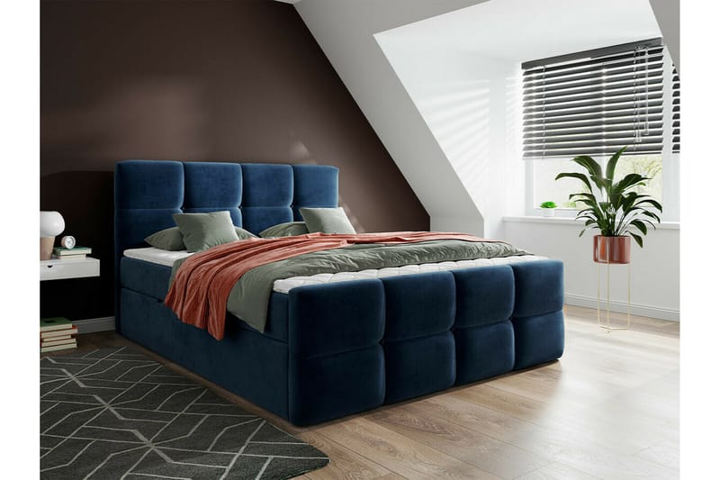 Sängram Derry 180x200 cm - Mørkeblå - Sengeramme & sengestamme