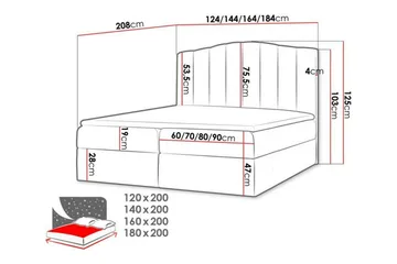 Sängram Herstello 120x200 cm - Møbler - Senger - Sengeramme & sengestamme