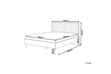 Saraly Kontinentalseng 140x200 - Tre/Natur - Møbler - Senger - Sengeramme & sengestamme