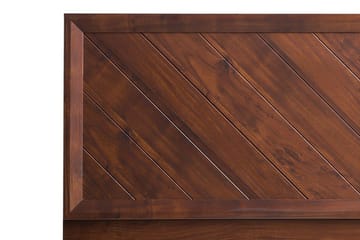 Saraly Sengeramme med Sengegavl 180x200 cm i Tre med Valnøttutseende - Brun - Møbler - Senger - Sengeramme & sengestamme
