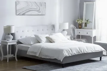 Saverne Dobbeltseng 140 | 200 cm - Grå - Møbler - Senger - Sengeramme & sengestamme