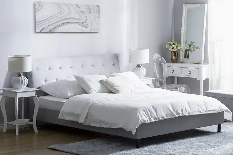 Saverne Dobbeltseng 140 | 200 cm - Grå - Møbler - Senger - Sengeramme & sengestamme