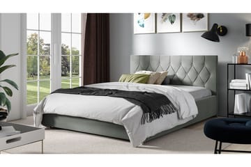 Seng 127x222 cm - Grå - Møbler - Senger - Sengeramme & sengestamme