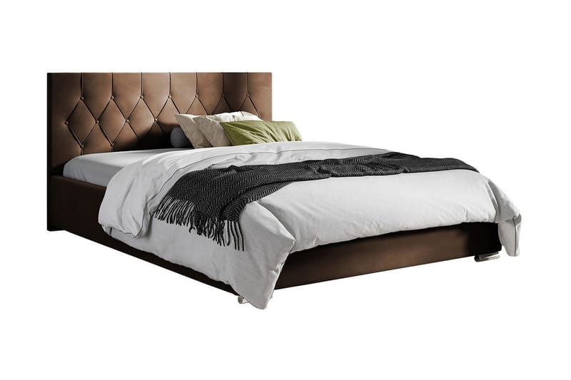 Seng 207x222 cm - Brun - Møbler - Senger - Sengeramme & sengestamme
