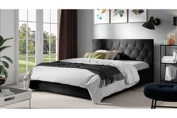 Seng 207x222 cm - Svart - Møbler - Senger - Sengeramme & sengestamme