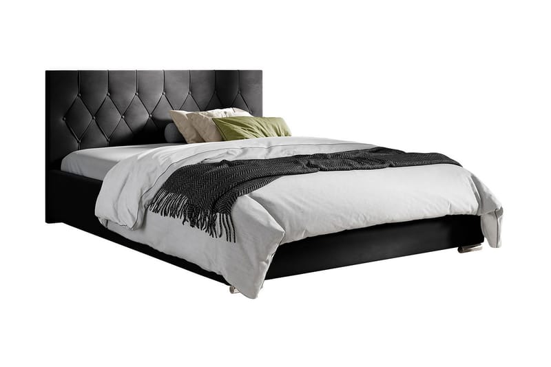Seng 207x222 cm - Svart - Møbler - Senger - Sengeramme & sengestamme