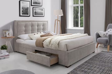 Seng DUKE med 4 skuffer 160x200cm uten madrass - Møbler - Senger - Sengeramme & sengestamme