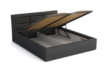 Seng Havberg 200x200 cm - Mørkegrå - Møbler - Senger - Sengeramme & sengestamme