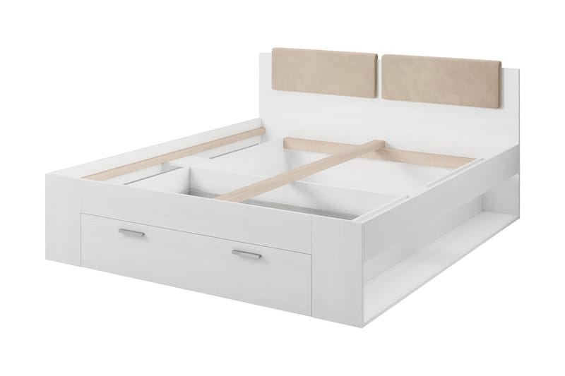 Sengeramme 180x200 cm - Askegrå|Hvit - Møbler - Senger - Sengeramme & sengestamme