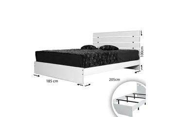 Sengeramme Fugaza 185x205 cm - Hvit - Møbler - Senger - Sengeramme & sengestamme