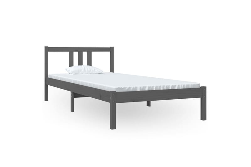 Sengeramme grå heltre 90x200 cm - Grå - Sengeramme & sengestamme