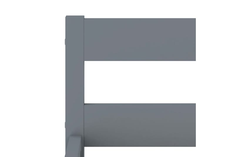 Sengeramme grå heltre furu 180x200 cm - Grå - Sengeramme & sengestamme