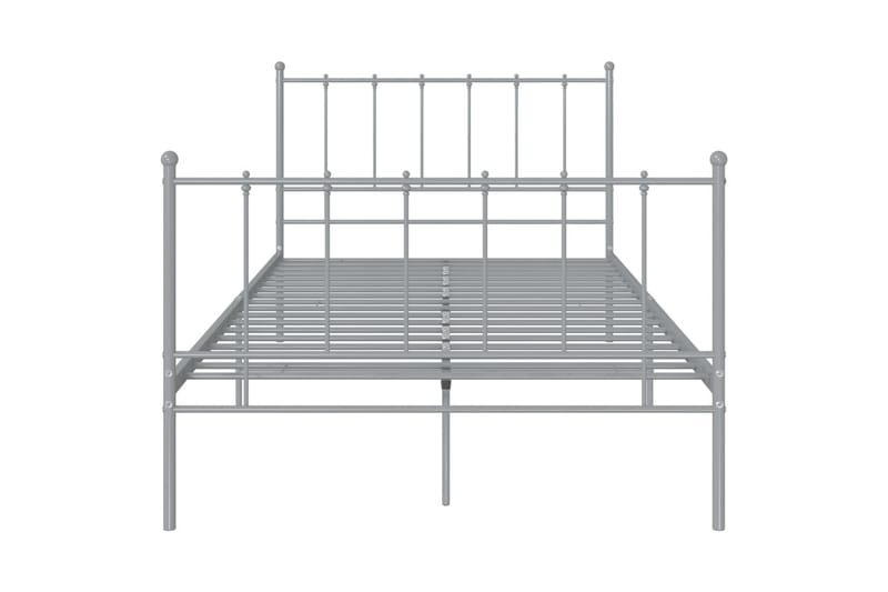 Sengeramme grå metall 120x200 cm - Grå - Sengeramme & sengestamme