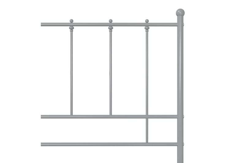 Sengeramme grå metall 90x200 cm - Grå - Sengeramme & sengestamme