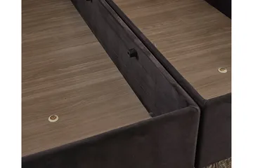 Sengeramme Huanal Dubbel 140x190 - Svart - Møbler - Senger - Sengeramme & sengestamme