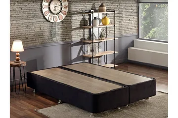 Sengeramme Huanal Dubbel 140x190 - Svart - Møbler - Senger - Sengeramme & sengestamme