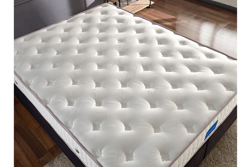 Sengeramme Huanal Dubbel med Sengegavl 150x200 cm - Svart - Møbler - Senger - Sengeramme & sengestamme