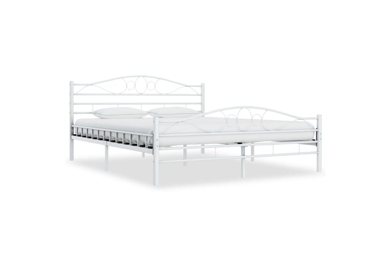 Sengeramme hvit metall 180x200 cm -   - Sengeramme & sengestamme