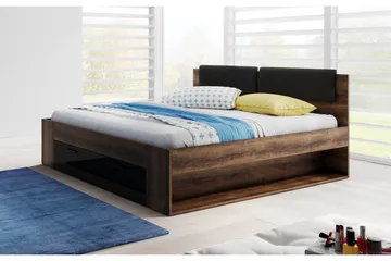 Sengeramme Jorbes 180x200 - Teak/Svart - Møbler - Senger - Sengeramme & sengestamme