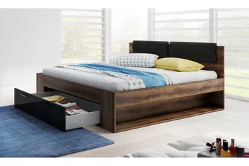 Sengeramme Jorbes 180x200 - Teak/Svart - Møbler - Senger - Sengeramme & sengestamme