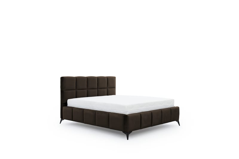 Sengeramme Kanika med Oppbevaring 140x200 cm - Brun - Møbler - Senger - Sengeramme & sengestamme