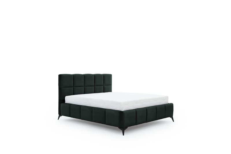 Sengeramme Kanika med Oppbevaring 140x200 cm - Grønn - Møbler - Senger - Sengeramme & sengestamme