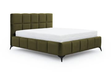 Sengeramme Kanika med Oppbevaring 140x200 cm - Olivengrønn - Møbler - Senger - Sengeramme & sengestamme