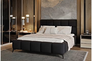 Sengeramme Kanika med Oppbevaring 140x200 cm - Svart - Møbler - Senger - Sengeramme & sengestamme