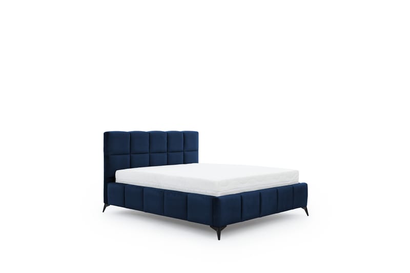 Sengeramme Kanika med Oppbevaring 160x200 cm - Blå - Møbler - Senger - Sengeramme & sengestamme