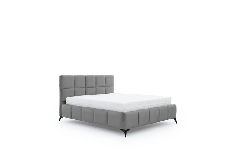 Sengeramme Kanika med Oppbevaring 160x200 cm - Grå - Møbler - Senger - Sengeramme & sengestamme