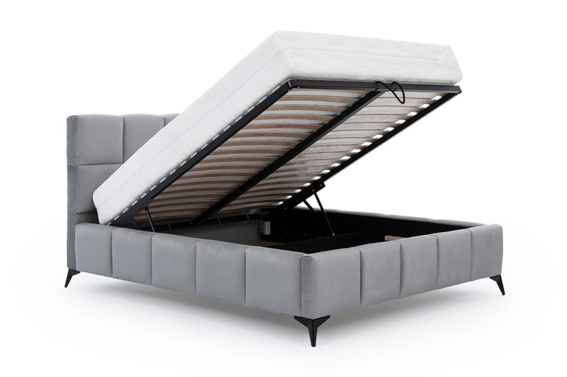 Sengeramme Kanika med Oppbevaring 160x200 cm - Gul - Møbler - Senger - Sengeramme & sengestamme