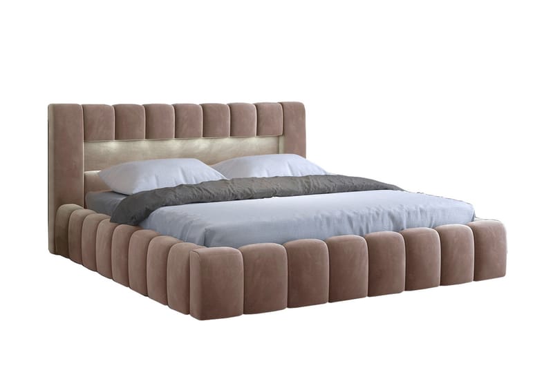 Sengeramme Lacolle med Oppbevaring 140x200 cm - Rosa - Sengeramme & sengestamme