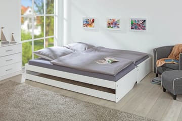 Sengeramme Lotar 90x200 - Hvit - Møbler - Senger - Sengeramme & sengestamme