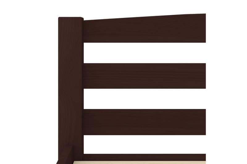 Sengeramme mørkebrun heltre furu 160x200 cm - Brun - Sengeramme & sengestamme