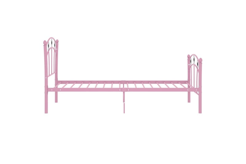 Sengeramme med fotballdesign rosa metall 90x200 cm - Rosa - Sengeramme & sengestamme