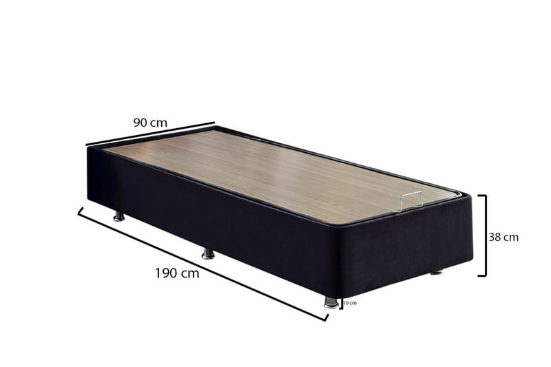 Sengeramme Misopa 90x190 cm - Svart - Møbler - Senger - Sengeramme & sengestamme
