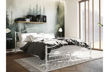 Sengeramme NOREMI 140x200 - Hvit - Møbler - Senger - Sengeramme & sengestamme