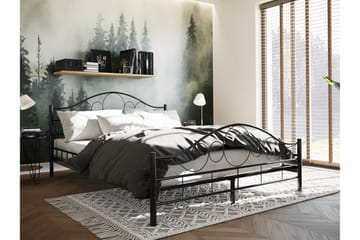 Sengeramme NOREMI 160x200 - Svart - Møbler - Senger - Sengeramme & sengestamme