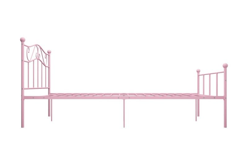 Sengeramme rosa metall 140x200 cm - Sengeramme & sengestamme