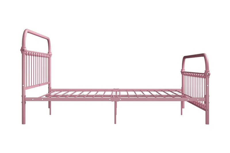 Sengeramme rosa metall 180x200 cm - Rosa - Sengeramme & sengestamme