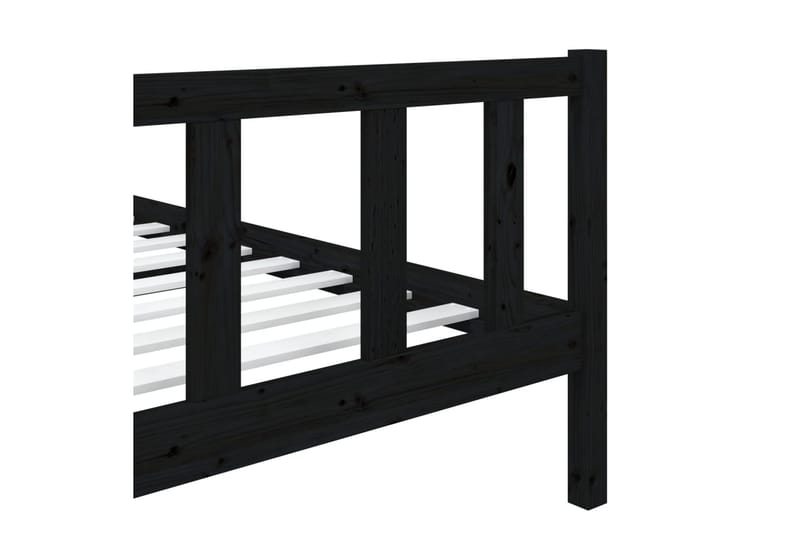 Sengeramme svart heltre 90x200 cm - Svart - Sengeramme & sengestamme